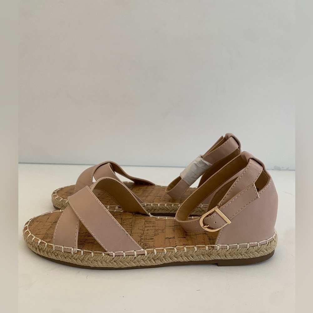 Journee Collection Womens Blush Pink Espadrille Sandals Size 9M Summer Beach - Picture 7 of 12